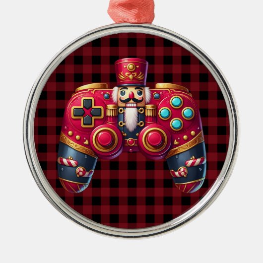 Nutcracker Game Controller Ornament Aus Metall (Vorne)
