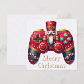Nutcracker Game Controller Weihnachtskarte (Vorne/Hinten)