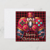 Nutcracker Game Controller Weihnachtskarte (Vorne/Hinten)
