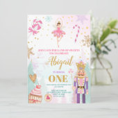 Nutcracker Geburtstag Einladen Winterland Land der Einladung (Stehend Vorderseite)