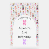 Nutcracker Geburtstag Willkommen Acrylschild (Vorderseite)