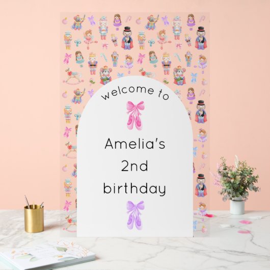 Nutcracker Geburtstag Willkommen Acrylschild (Hochzeit)