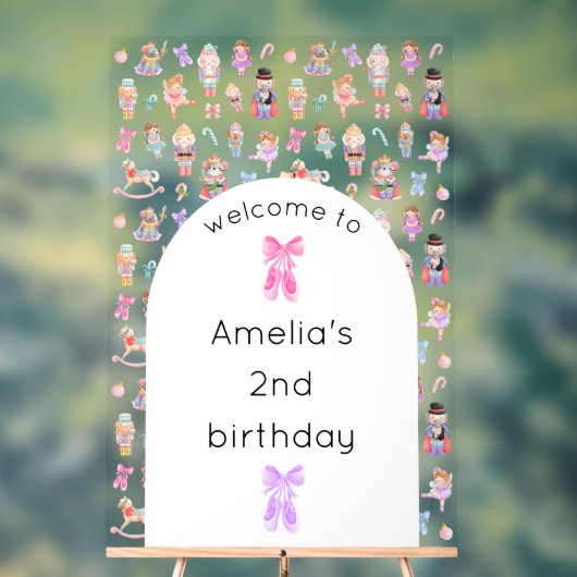 Nutcracker Geburtstag Willkommen Acrylschild (Neutral)