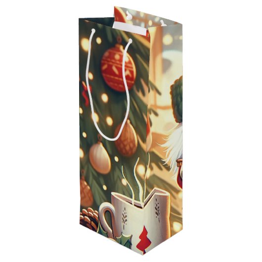 Nutcracker Geschenktüte Für Weinflaschen (Rückseite Schrägansicht)