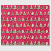 Nutcracker Gingerbrot Angels Sugar Plum Geschenk Geschenkpapier (Flach)