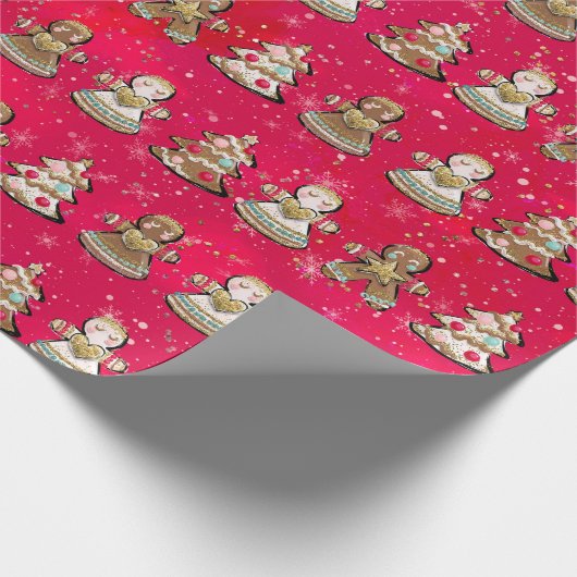 Nutcracker Gingerbrot Angels Sugar Plum Geschenk Geschenkpapier (Ecke)