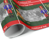 Nutcracker Gingerbrot Mann Dein Foto Urlaub Geschenkpapier (Rolleneckpunkt)