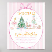 Nutcracker Girl Birthday Time Capsule Sign Poster (Vorne)