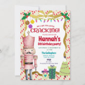 Nutcracker girl Christmas birthday invite. Einladung (Vorderseite)