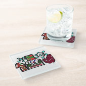 Nutcracker Glasuntersetzer (Schrägansicht)