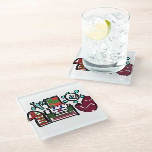 Nutcracker Glasuntersetzer (Schrägansicht)