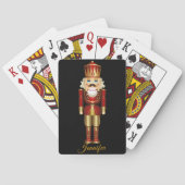Nutcracker Gold Red Personalize Namensgeschenk Spielkarten (Rückseite)