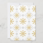 Nutcracker Gold Snowflakes Weihnachtsfeiertag Part Einladung (Rückseite)