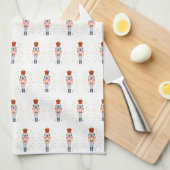 Nutcracker Gold Stars Feiertag Geschirrtuch (Viertel Falte)