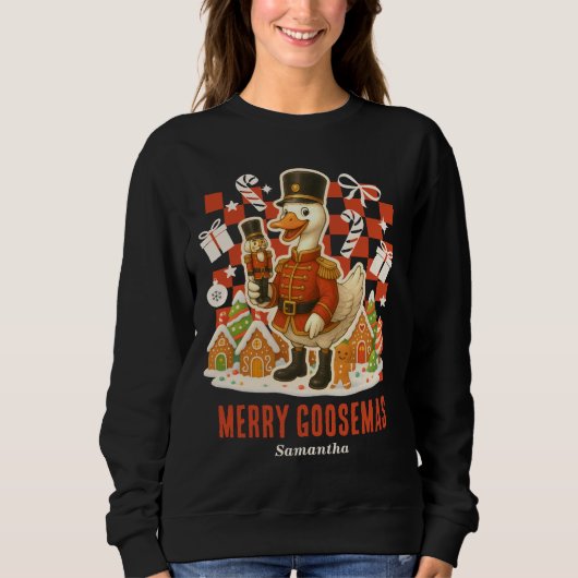 Nutcracker Goose Weihnachtsfeiertag Sweatshirt (Vorderseite)