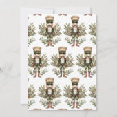 Nutcracker Green Gold Elegante Holiday Party Einladung (Rückseite)