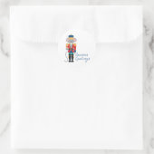 Nutcracker-Grüße Runder Aufkleber (Tasche)