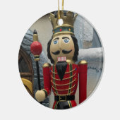 Nutcracker Guard Weihnachten Keramik Ornament (Links)