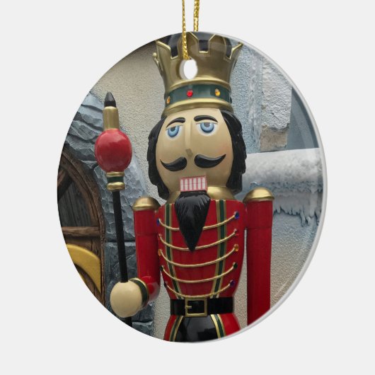 Nutcracker Guard Weihnachten Keramik Ornament (Links)