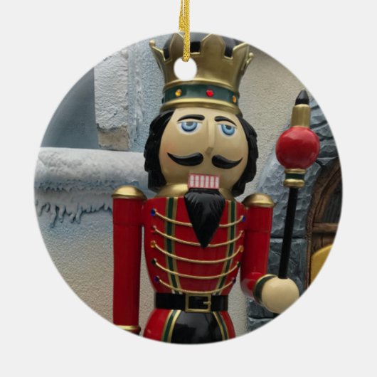 Nutcracker Guard Weihnachten Keramik Ornament (Hinten)
