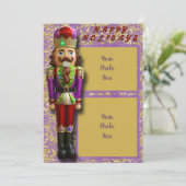 Nutcracker Halbfalte Happy Holidays Card (Stehend Vorderseite)