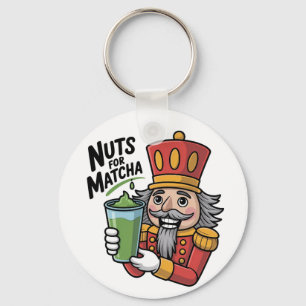 Nutcracker hält Matcha Latte Lustige Nüsse für Mat Schlüsselanhänger