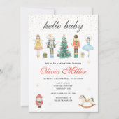 Nutcracker Hello Baby Dusche Einladung (Vorderseite)
