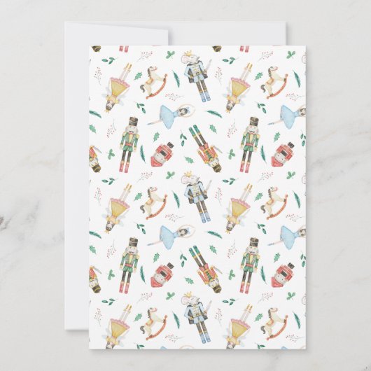 Nutcracker Hello Baby Dusche Einladung (Rückseite)