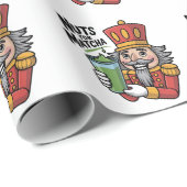 Nutcracker Holding Matcha Latte Funny Nuts for Mat Geschenkpapier (Rolleneckpunkt)