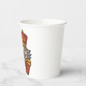 Nutcracker Holding Matcha Latte Funny Nuts for Mat Pappbecher (Links)