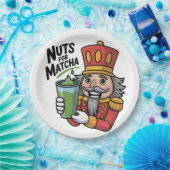 Nutcracker Holding Matcha Latte Funny Nuts for Mat Pappteller (Party)