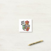Nutcracker Holding Matcha Latte Funny Nuts for Mat Post-it Klebezettel (Auf Schreibtisch)
