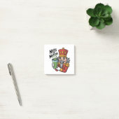 Nutcracker Holding Matcha Latte Funny Nuts for Mat Post-it Klebezettel (Büro)