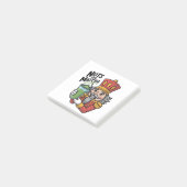 Nutcracker Holding Matcha Latte Funny Nuts for Mat Post-it Klebezettel (angewinkelt)
