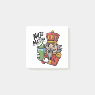 Nutcracker Holding Matcha Latte Lustige Nüsse für  Post-it Klebezettel
