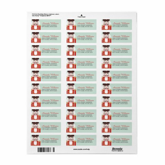 Nutcracker Holiday Address Labels (Vorne)