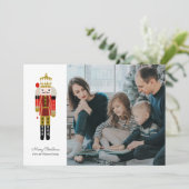 Nutcracker Holiday Foto-Karte Karte (Stehend Vorderseite)