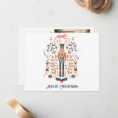Nutcracker Holiday Foto Weihnachtskarte Mitteilungskarte (Vorderseite/Rückseite Beispiel)
