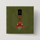 Nutcracker Holiday Geschenk Weihnachts-Button Back Button (Vorderseite)