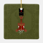 Nutcracker Holiday Geschenk Weihnachtsfeiertag Keramikornament (Rückseite)