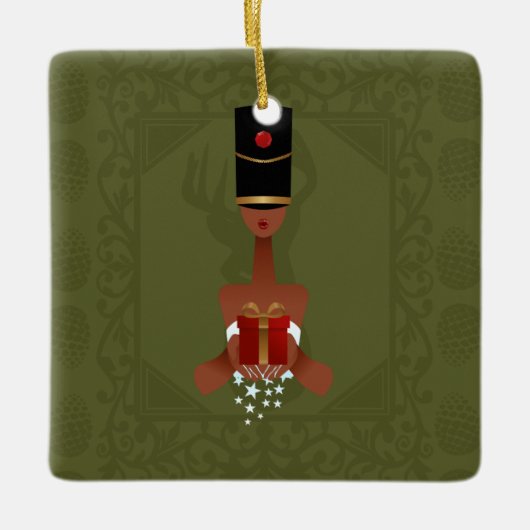 Nutcracker Holiday Geschenk Weihnachtsfeiertag Keramikornament (Vorderseite)