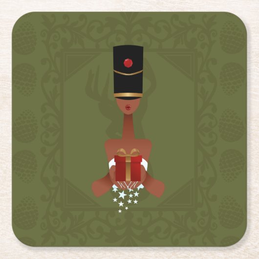 Nutcracker Holiday Geschenk Weihnachtsmarkt Unters Rechteckiger Pappuntersetzer (Vorderseite)