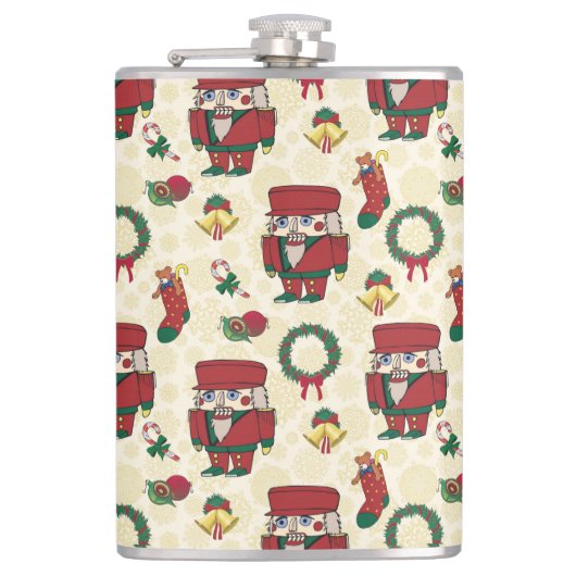 Nutcracker Holiday Weihnachten Flachmann (Vorderseite)