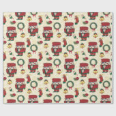 Nutcracker Holiday Weihnachten Geschenkpapier (Flach)