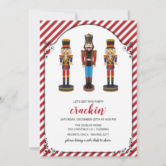 Nutcracker Holiday Weihnachten Party Einladung (Vorderseite)