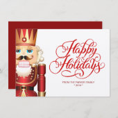 Nutcracker Holiday Weihnachts-Party Grußkarte (Vorne/Hinten)