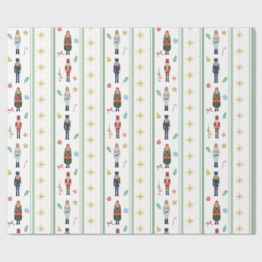 Nutcracker Holiday Wrapping Paper Geschenkpapier (Flach)