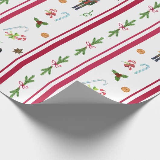 Nutcracker Holiday Wrapping Paper Geschenkpapier (Ecke)