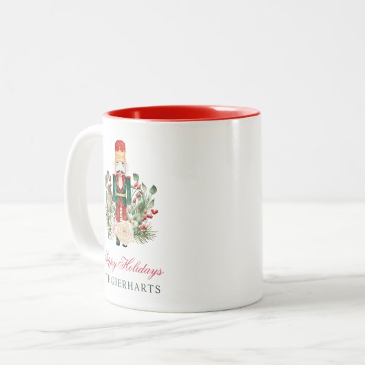 Nutcracker Holidays Skript Weihnachten Zweifarbige Tasse (Vorderseite Links)