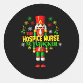 Nutcracker Hosce Nurse Festive Christmas Holiday S Runder Aufkleber (Vorderseite)